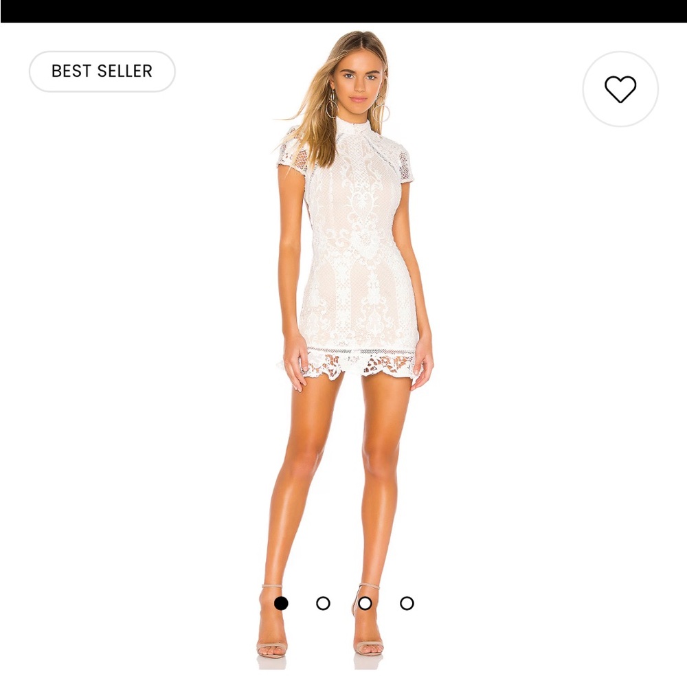 Superdown Brianna Open Back Dress in White